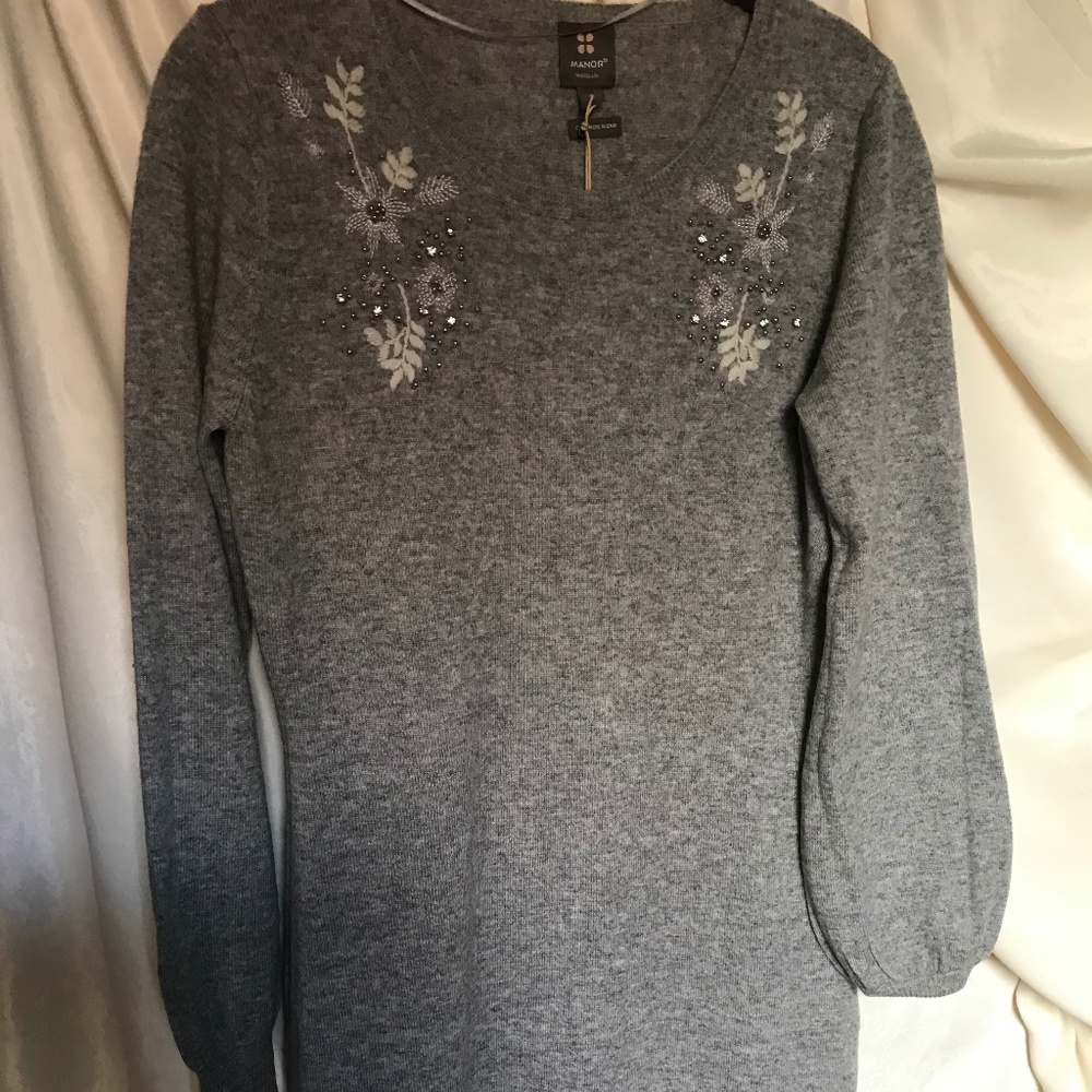 Cashmere blend gray dress NWT from Switzerland